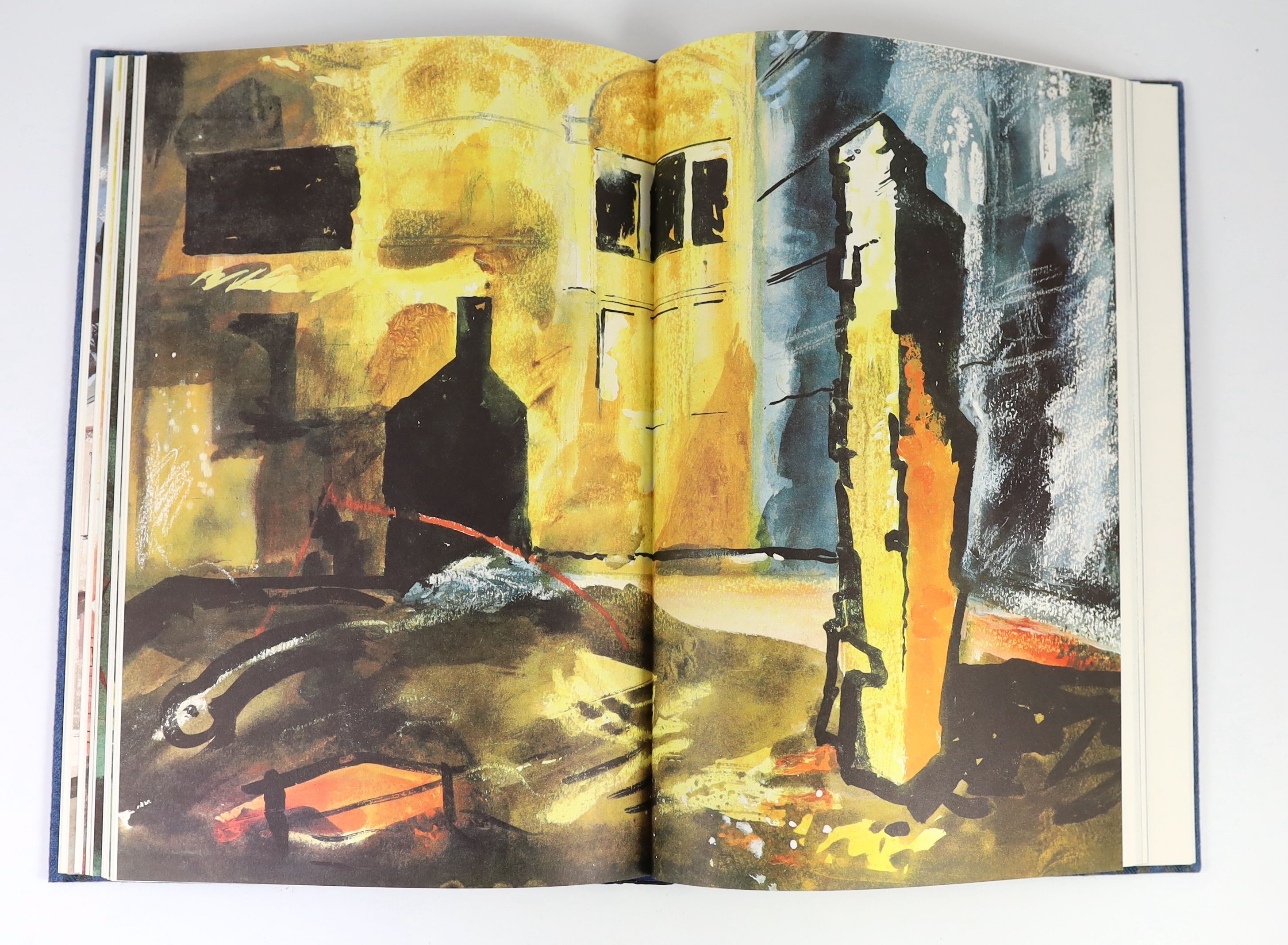 Thomas, Dylan - Deaths and Entrances, one of 250, edited by Walford Davies, illustrated by John Piper with 7 colour plates, folio, original morocco-backed cloth, Gwasg Gregynog, 1984, in slip case.